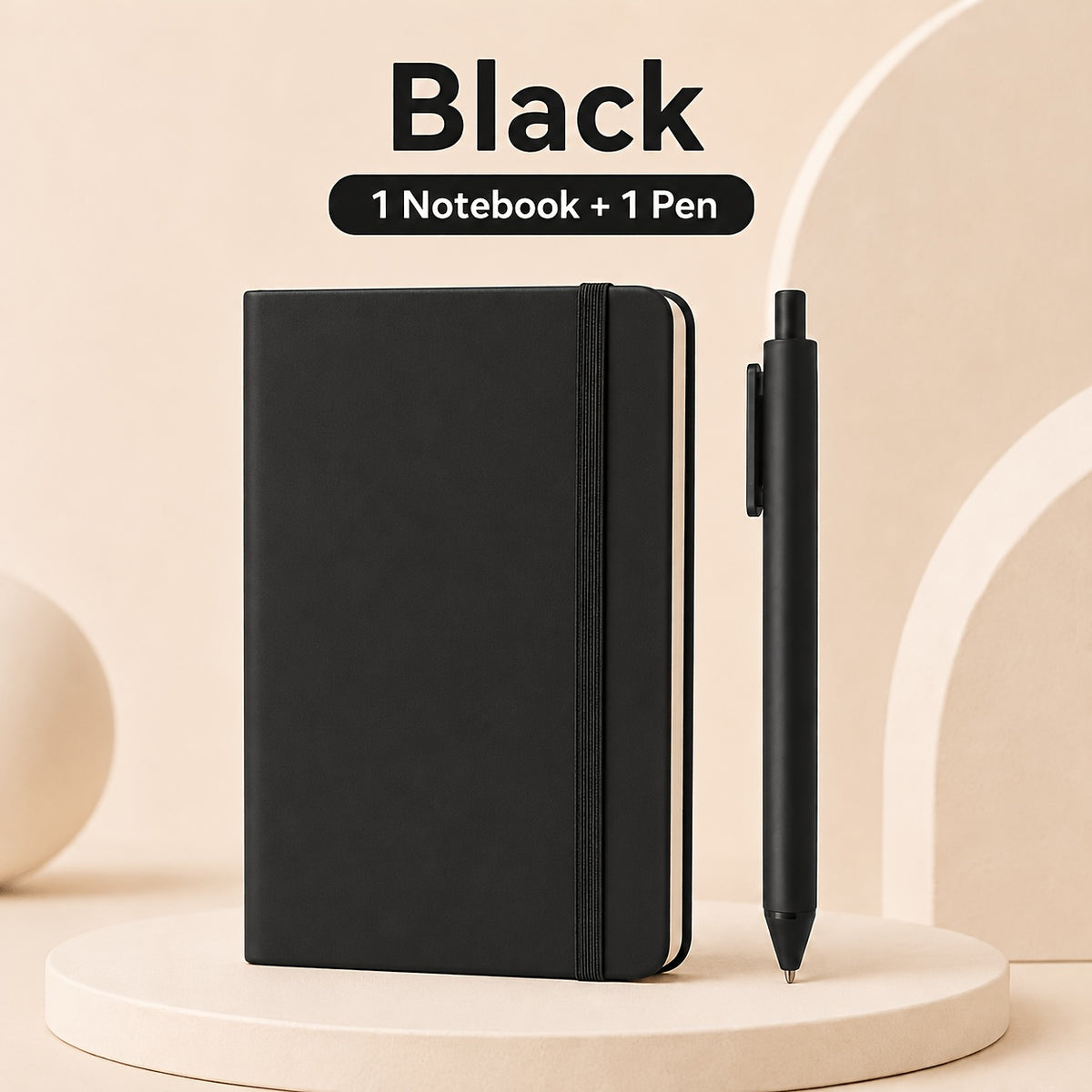 [Premium PU Leather Notebook] Pocket Hardcover Notebook A6, 84 Sheets Thick Creamy Paper, Premium PU Leather Cover, 8 Colors Available, Lined Journal with Elastic Closure for Writing Journaling Office School