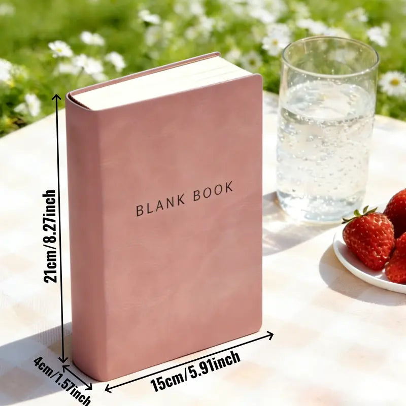 Minimalist 760 Page Blank Notebook - A5 Size, Suitable For Sketching And Doodling, Made Of Artificial Leather, Soft Cover, Ideal For College Students And Adults, Christmas Gifts