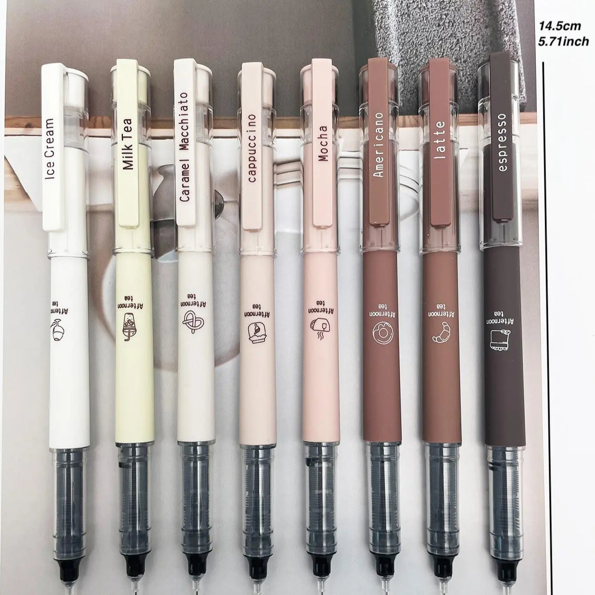 Coffee Theme Liquid Quick-drying Ink Gel Pen, No Smear Soft Touch Pen for Note Taking Drawing School Office Stationery Supplies, College Student Pen, Aesthetic Pens, Writing Pen, Creative Stationery