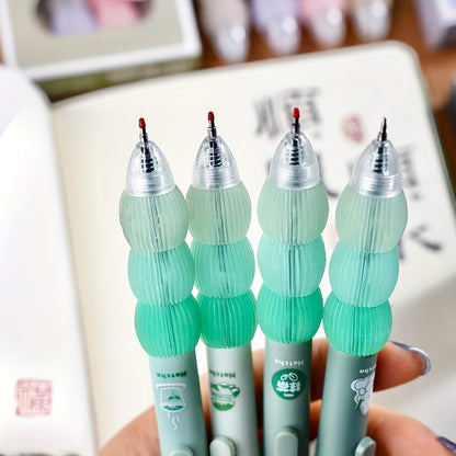 Popular Choice] 4/20pcs Gel Pen Per Box Decompression Soft Grip Push-Type Neutral Pen, Super Soft Grip, Comfortable Grip, 0.5Mm Black Ink, Plastic Material, Retractable, Quick-Drying, Suitable for School And Office Supplies Stationery Gifts