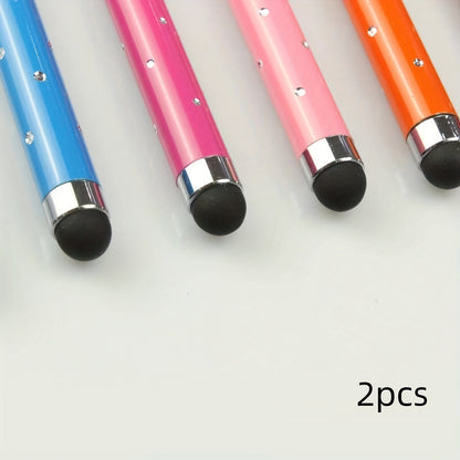 [Durable & Stylish Gift] 2/5/7/9pcs Random Shimmering Rhinestone Touch Screen Pens - Universal for Apple, Samsung, Android - Precise Painting & Writing - 2/5pcs Set - Durable & Stylish Gift Choice