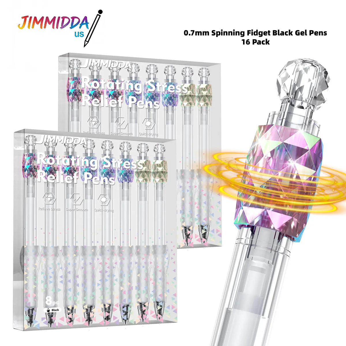 8Pcs Dopamine Colors Gel Pens - 0.5mm Fine Tip CS Twin-Ball Quick Dry Smooth Write, Rubber Grip Cute Aesthetic Fidget Clip Pens, Student Office Stationery Supplies, Back to School Must Haves