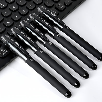 WQN 1/4pcs Black 1.0mm Frosted Gel Pen Large Capacity Refill Smooth Writing Thick Pen Shaft Ideal Hand Grip Signature Pen Practice Writing Pen Back to School Season