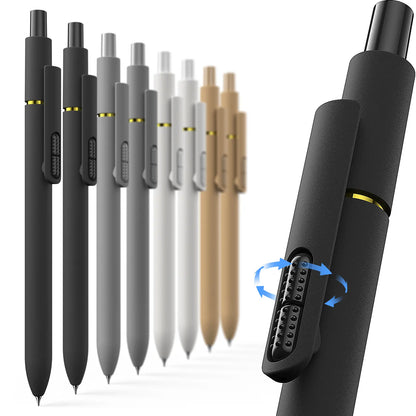 Hiacry 8 Pcs Gel Pens - 0.7mm Fine Point Smooth Writing Black Ink, Quick-Dry Long Lasting Fidge Pens, School & Office Supplies for Men Women tiktokshopbacktoschool,back to school,back to school haul