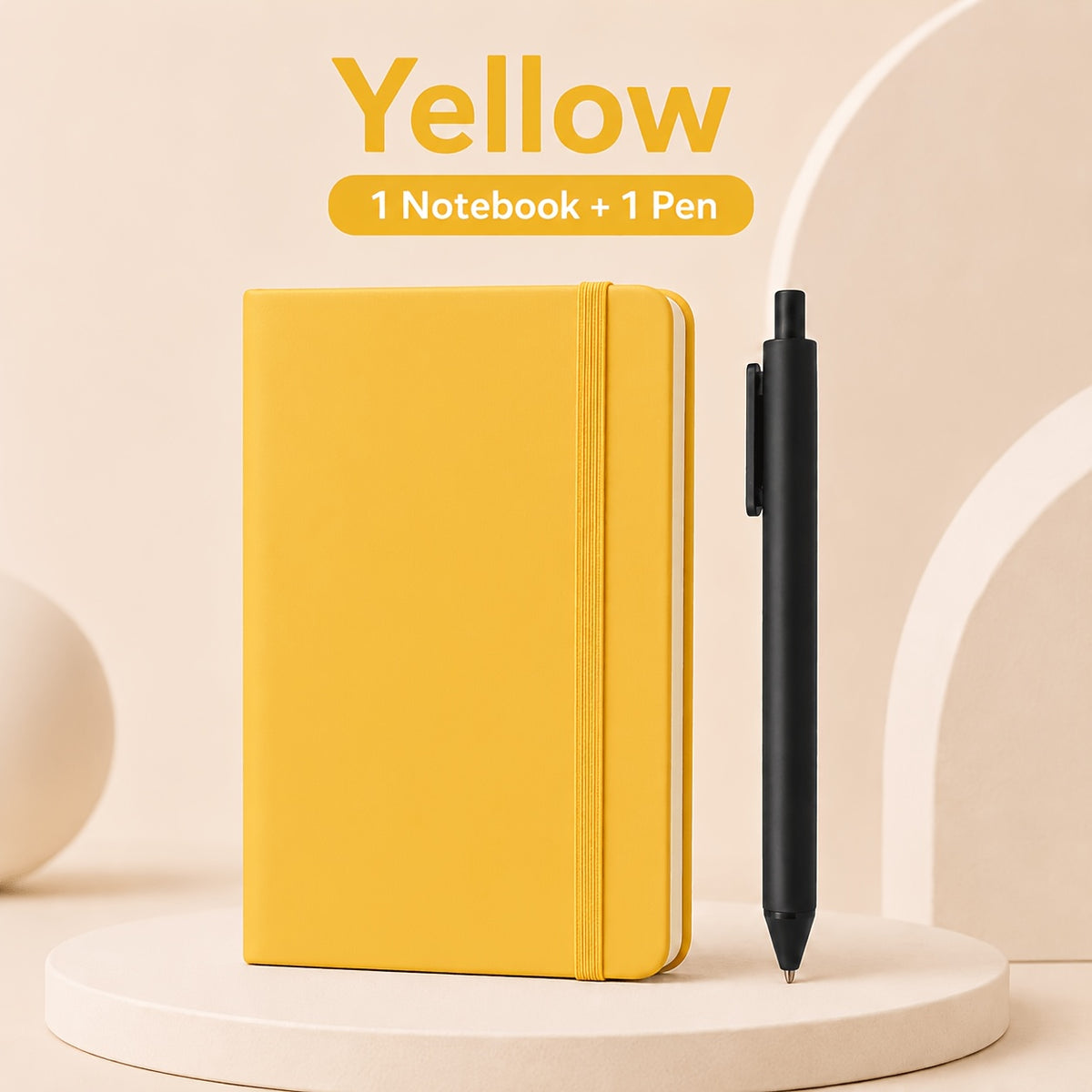 [Premium PU Leather Notebook] Pocket Hardcover Notebook A6, 84 Sheets Thick Creamy Paper, Premium PU Leather Cover, 8 Colors Available, Lined Journal with Elastic Closure for Writing Journaling Office School