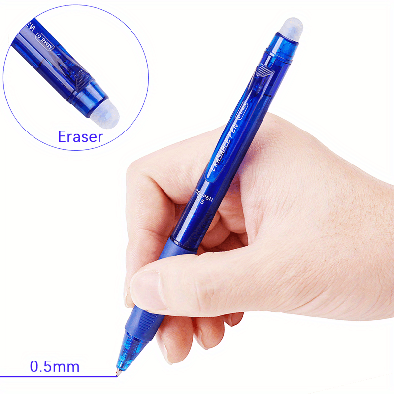 Fine Writing Instruments • 6 Plastic Erasable Pens • 0.5Mm Pointed Needle • Plastic Grip Design for Improved Grip Comfort • 6 Colours to Choose From • Easy to Erase Water Pen for Drawing Writing • Student Stationery • Back to School Supplies