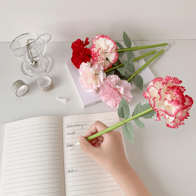 Creative Simulation Carnation Bouquet Ballpoint Pen - Mother's Day, Teacher's Day, Birthday Gift