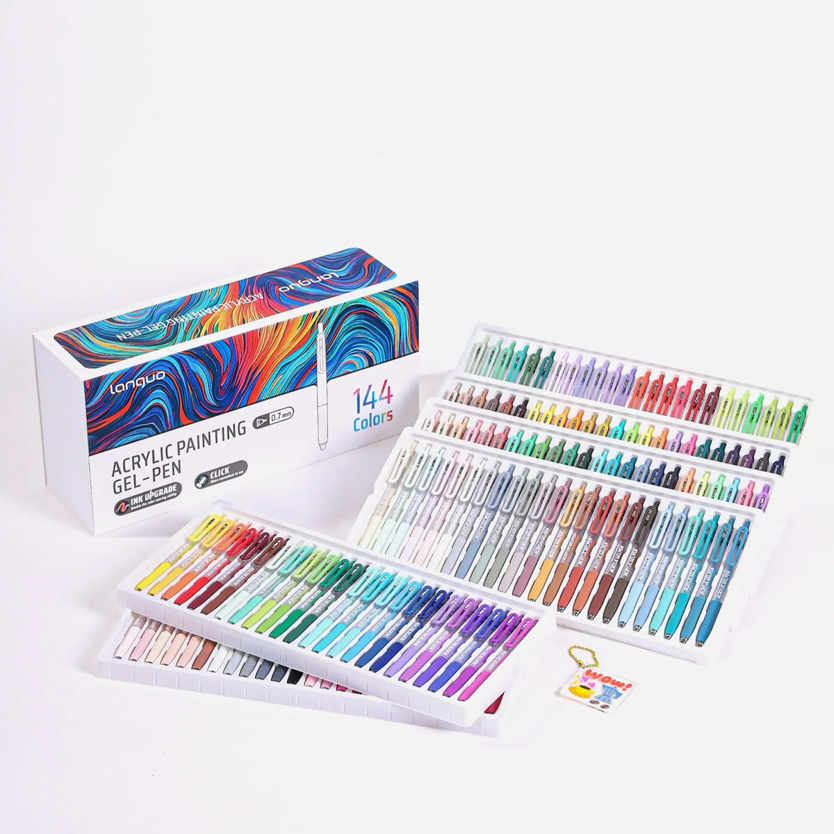 Languo 144 Color Gel Pen Set, Multi-Color Stationery for Students, Ideal for Hand Drawing and Creative Projects, Non-Disposable Writing Tools, Ink Gel Pens