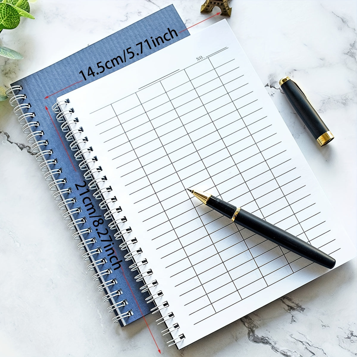 A5 Spiral Adhesive Binding Coil - Universal Meter Notebook - Suitable for Planning Time Expenditures - Tracking Inventory Management - Student Supplies Grid Notebook - Multifunctional Coil Notebook - Durable Cover