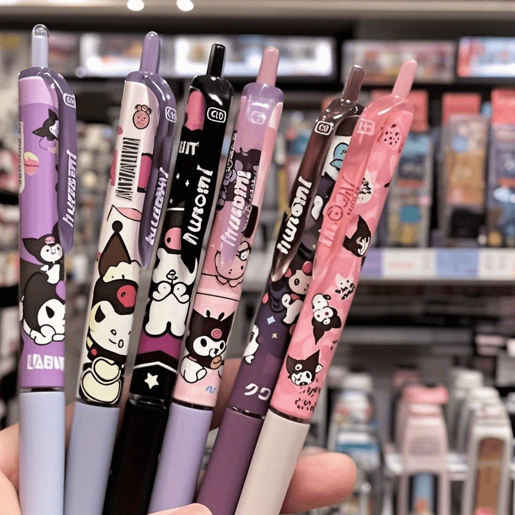 [Hello Kitty Gel Pen] Sanrio Hello Kitty Kurumi ST Quick-Drying Click Pen, Cartoon Gel Pen, Random Pattern