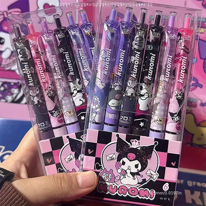 [Hello Kitty Gel Pen] Sanrio Hello Kitty Kurumi ST Quick-Drying Click Pen, Cartoon Gel Pen, Random Pattern