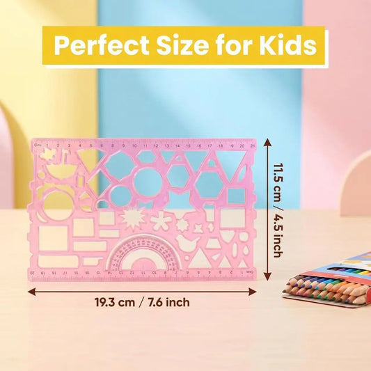 7-Piece Drawing Ruler Set Measuring Instrument