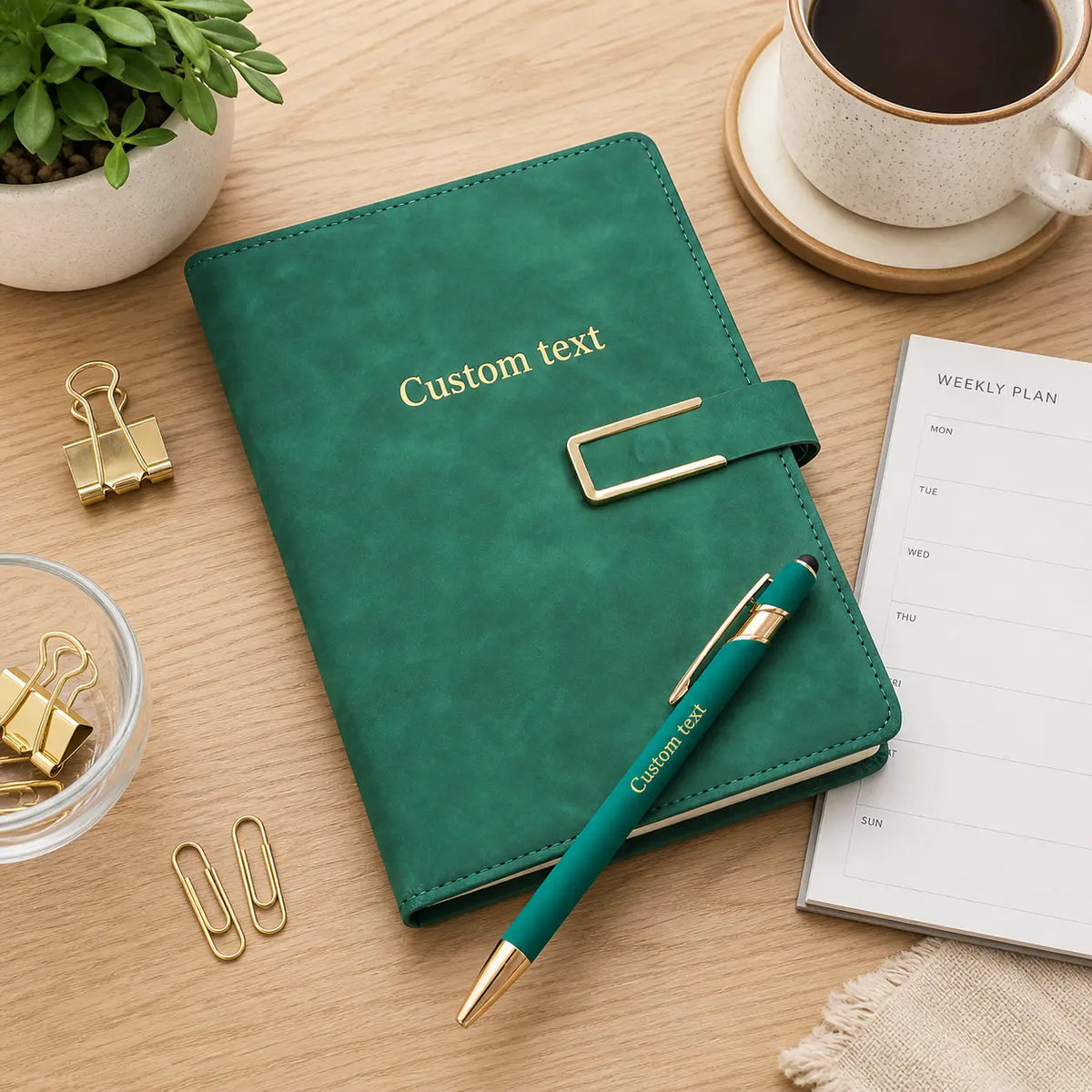 Personalized A5 Journal Notebook 2-Piece Set - Portable Note Taking Tool, Office Stationery, Back to School Haul Supplies with Notebook & Pen, Ideal for Students, Gifting Option