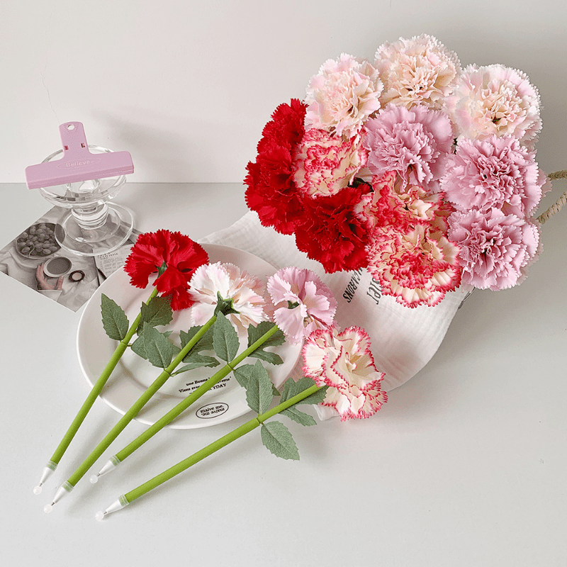 Creative Simulation Carnation Bouquet Ballpoint Pen - Mother's Day, Teacher's Day, Birthday Gift