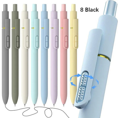 8 Pack Gel Pens, Quick-Drying Black & Color Ink, 0.7mm Fine Point Fidget Pen Smooth Long-Lasting Ink Pens, Stress Relief , No Smear, No Bleed, Journaling, Note Taking ,School Office, Gifts for Men Women