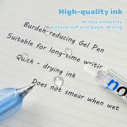 EpenGo Smooth Writing Gel Pens - 5-Pack + 6 Refills Whale Shape Retractable Click Design, 0.5mm/0.7mm Fine Point Black Ink, Ergonomic Soft Grip, Office Stationery, Desk Accessories, Back to School Haul Supplies, School Supplies College for Students