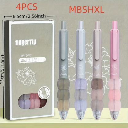 Popular Choice] 4/20pcs Gel Pen Per Box Decompression Soft Grip Push-Type Neutral Pen, Super Soft Grip, Comfortable Grip, 0.5Mm Black Ink, Plastic Material, Retractable, Quick-Drying, Suitable for School And Office Supplies Stationery Gifts