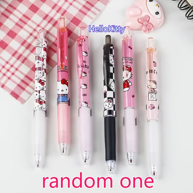 Random 1pc Ins High-V Series Click Pen Student Quick-Dry Good to Write Test-Taking Pen 0.5Mm Black Neutral Pen Full