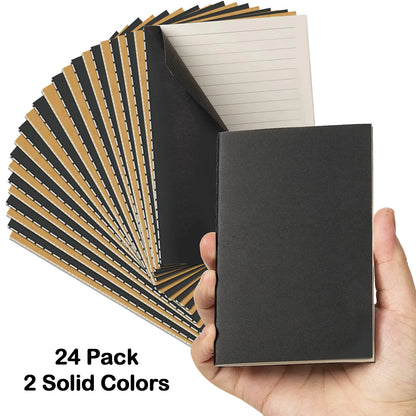 24 Pack Pocket Notebook Bulk, College Lined Softcover Journal, Small Travel Notepad for Writing & Drawing, Ideal for Students and Artists