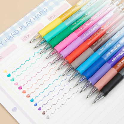 36 Color Erasable Gel Pens Set, Click Ballpoint Pens for Drawing, 0.7mm Fine Point, Perfect Back to School Supplies for Kids and Students, Quick Dry Pens