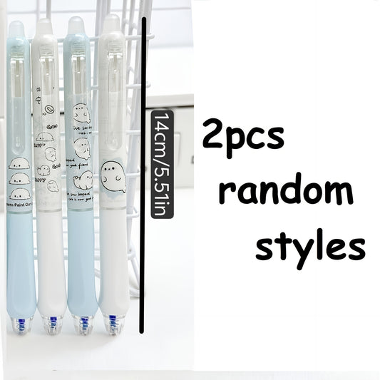 2/3pcs Random Cute Little Seal Pattern Erasable Pen, Side-Press High-Value Click Pen, 0.5mm Gel Pen, Suitable for Office and Study - Pcs