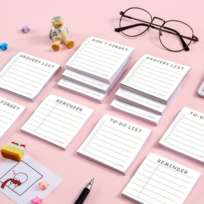 Time Management Sticky Notes Planner Notepad: 1pc/4pcs, 50 Sheets Each, Office Desk Accessories – For School, Home, and Work, Ideal Gift for Teachers, Women, and Colleagues