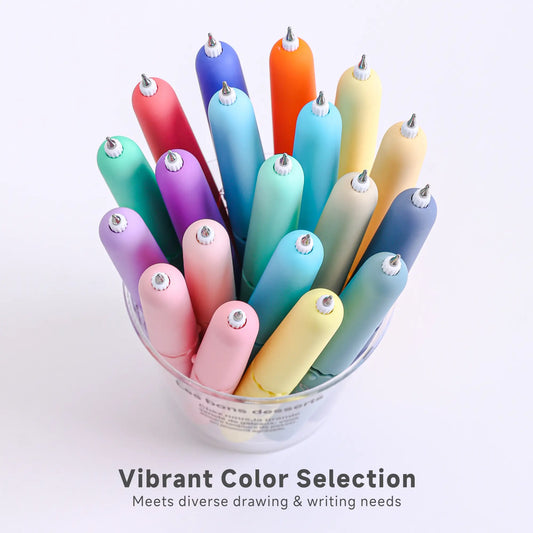 Languo KC260 Erasable Gel Pens Set - 9-Colors, 0.6 mm Fine Tip, Compact, Safe, Easy-Erasing, Clean No Bleed, Quick Dry Stationery Writing Tools with Quickdryink, Colorful Gel Pens Drawing & Painting Supplies for Note Taking