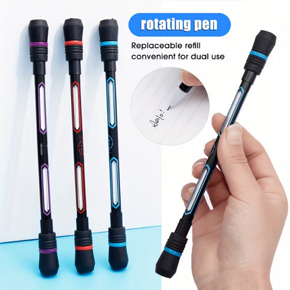 2/8pcs Cool Internet Hot Spinning Pens, Flexible Hand Training, Anti-Drop And Non-Slip with Writing Function - Balance Spinning Pencil, Random Colors