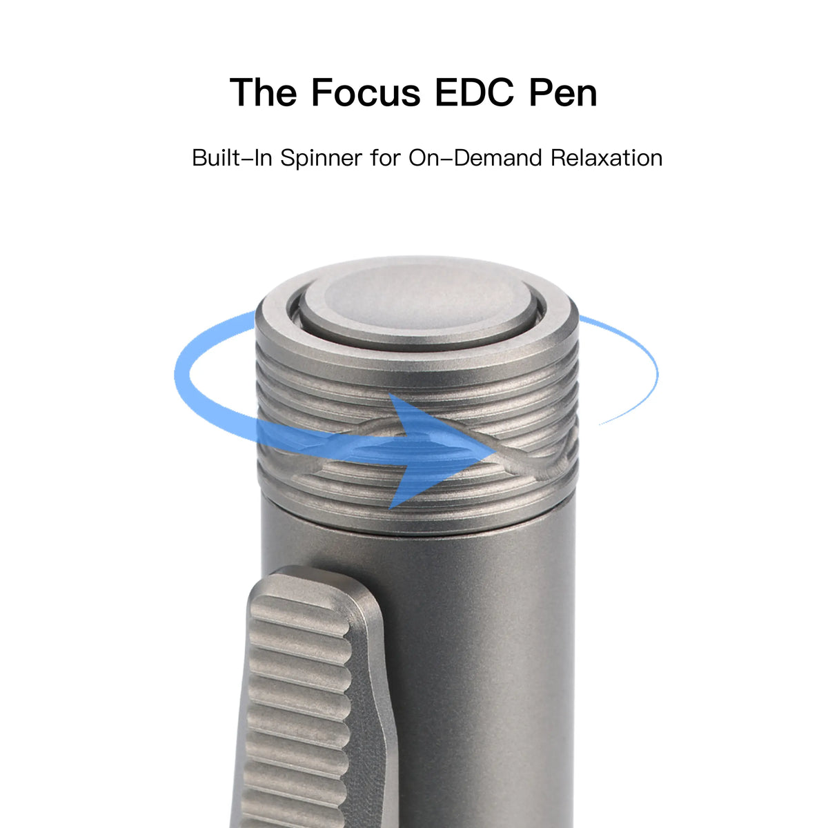 OKNIFE B1 Ti Titanium Unique Pen - Ingenious Clip-Action Mechanism, Lightweight Minimalist EDC Items, Smooth Writing Pen for Adults, Office Working Tasks, Father's Day Gifts with 2 Refills toolupgrade