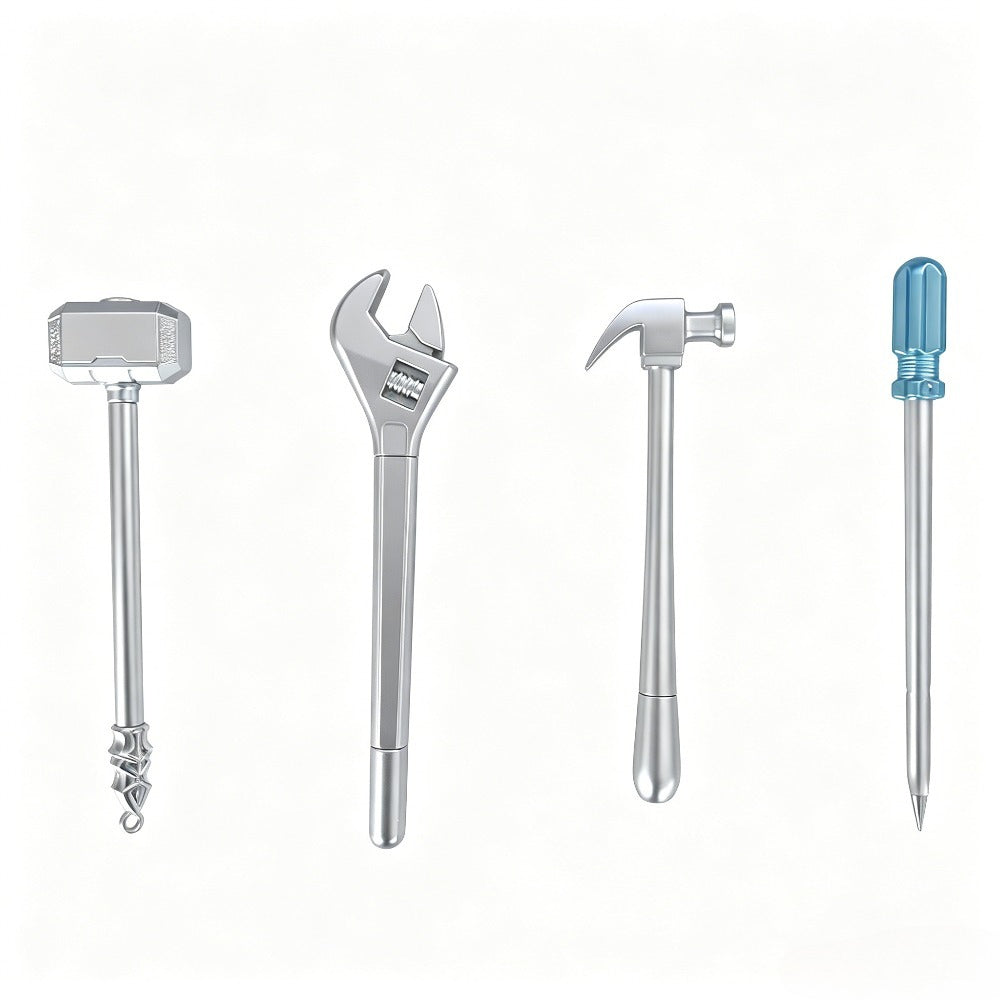 [Hiiot]Hammer Screwdriver Shaped Neutral Pen; School, Office, Smooth Writing; Holiday Gifts; Gift Selection; Party Exchange; Commemorative Collection; Atmosphere Decoration; Festive Crowds; Party Attendees; Gifting Crowds; Atmosphere Enthusiasts; Co