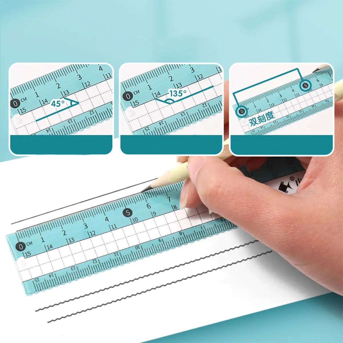 1Pc/2Pcs Geometry Tool Set with Metal Case, 7-Piece Drafting Kit Including Compass, Protractor, Straight Ruler, Triangle Rulers, Eraser and Lead Refills, Accurate Portable Measuring Tool, Measuring Instrument for Drawing, Design, Math and Office Use