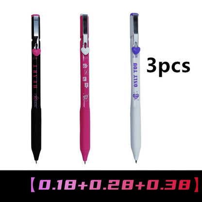 Stylish Minimalist Click Gel Pen - Ultra Fine Tips 0.18/0.28/0.38mm Ballpoint Pens for Smooth Writing Suitable for Journaling, School, Office, and Home Use