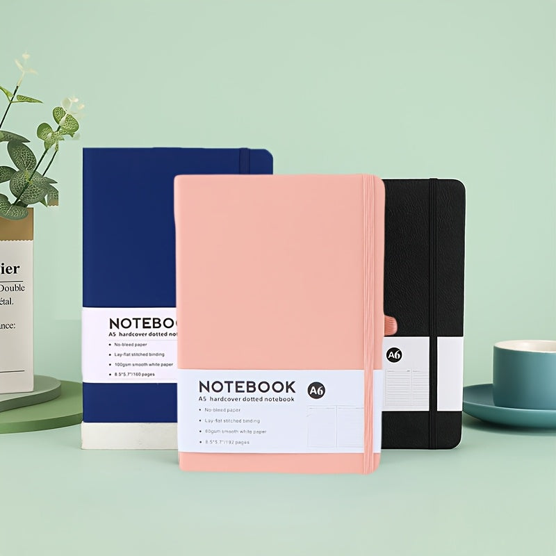 3pcs/1PCSLine Style Diary Notebook, Suitable for Both Men And Women, for Writing, Work, Leather And Hard Skin, 100 GSM Thick Paper