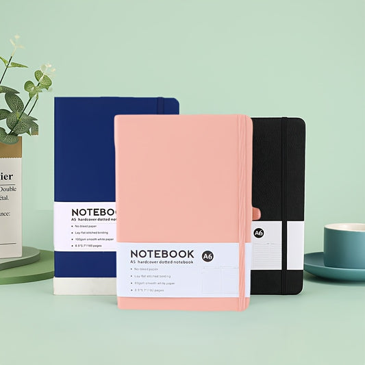 3pcs/1PCSLine Style Diary Notebook, Suitable for Both Men And Women, for Writing, Work, Leather And Hard Skin, 100 GSM Thick Paper