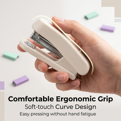 [Compact And Portable] 1pc Mini Stapler And 320pcs Staples, Capacity 40pcs, Max Paper Depth 25Mm, Built-In Starter, Compact And Portable