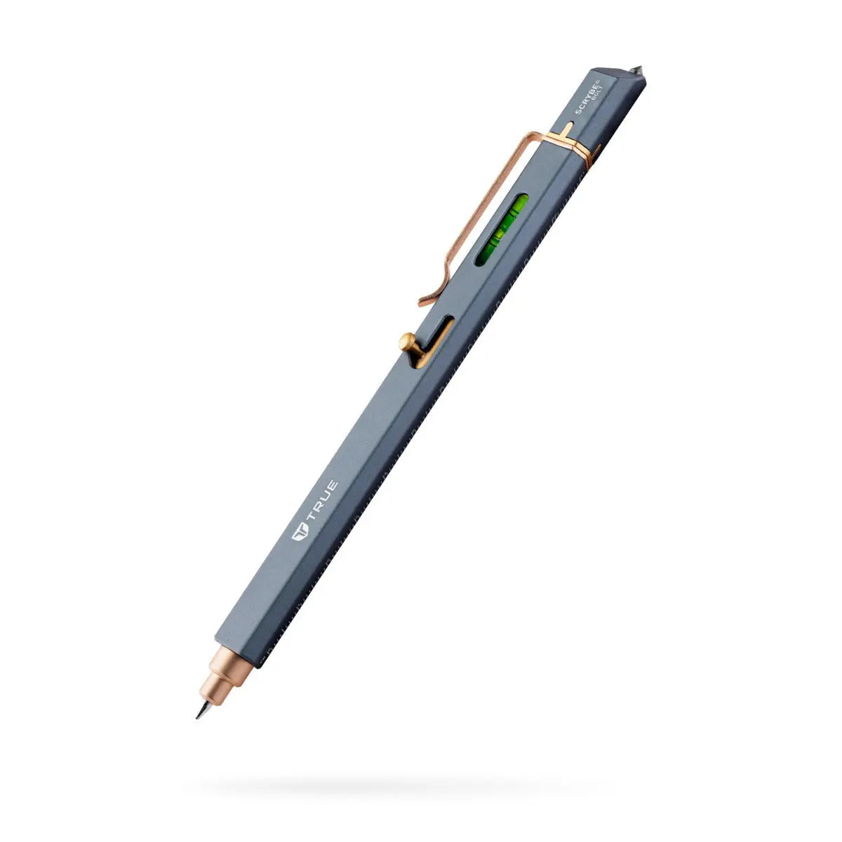 True Scrybe Bolt Action 8-in-1 Multi-Tool Ballpoint Pen, Office Stationery Writing Tool for Computers & Office Equipment, Bolt Action Pen Scriber Bubble Level