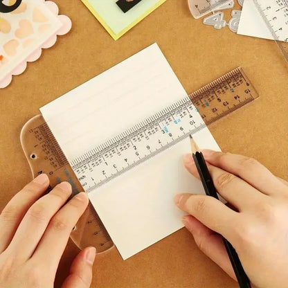 Acrylic T-Square Ruler, Precision 6 & 12 Acrylic T-Square Ruler, Perfect Alignment Tool for Crafting, Cardmaking, and Scrapbooking, Measuring Marking Tool, Office School Supplies