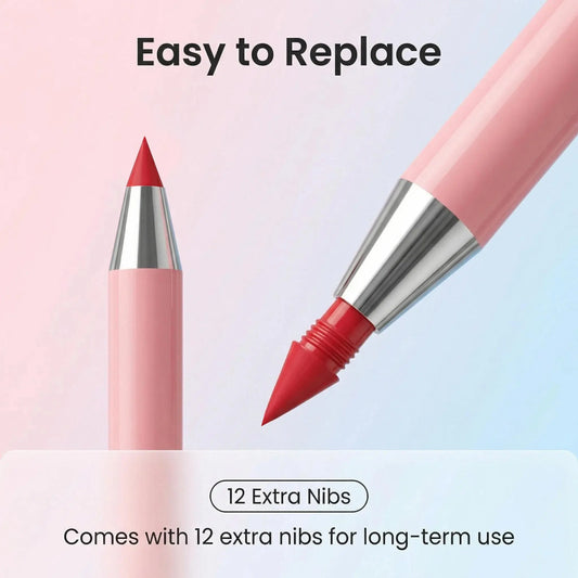 Rarler 12-Piece Assorted Colored Bullet Tip Mechanical Pencils Set - No-Sharpening Replaceable Lead, Erasable, Eco-Friendly, Smooth-Writing Office Stationery Supplies, Drawing Pencils Set for Students’ School Supplies Haul