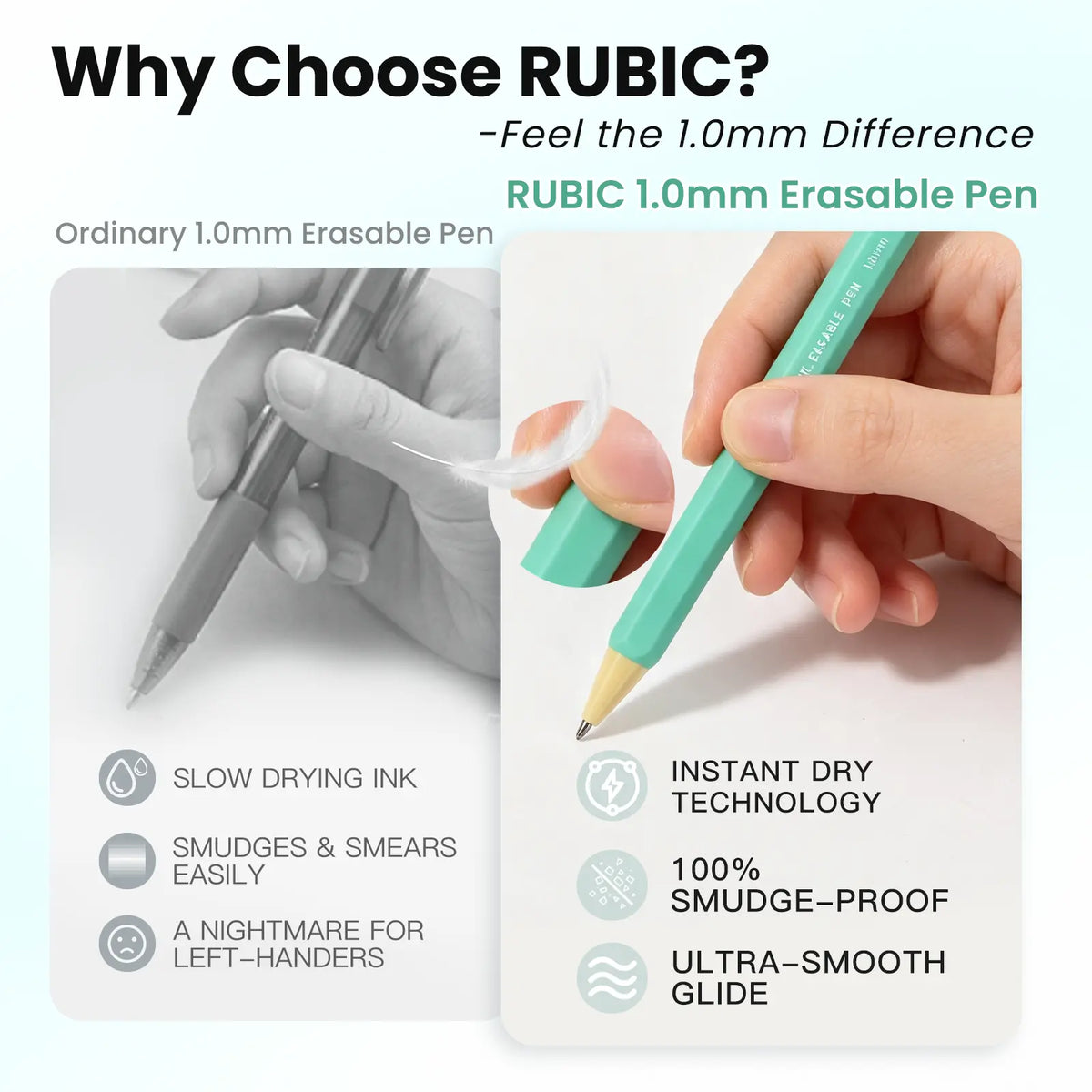 iiGEN x Creative Lettering RUBIC Erasable Gel Pen - 1.0mm Bold Point, Quick-Dry Ink, 12/24 Colors, Back to School College Supplies, Office Accessories, Journaling & Office Use