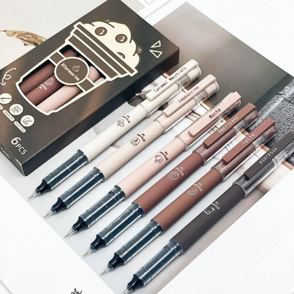 Coffee Theme Liquid Quick-drying Ink Gel Pen, No Smear Soft Touch Pen for Note Taking Drawing School Office Stationery Supplies, College Student Pen, Aesthetic Pens, Writing Pen, Creative Stationery