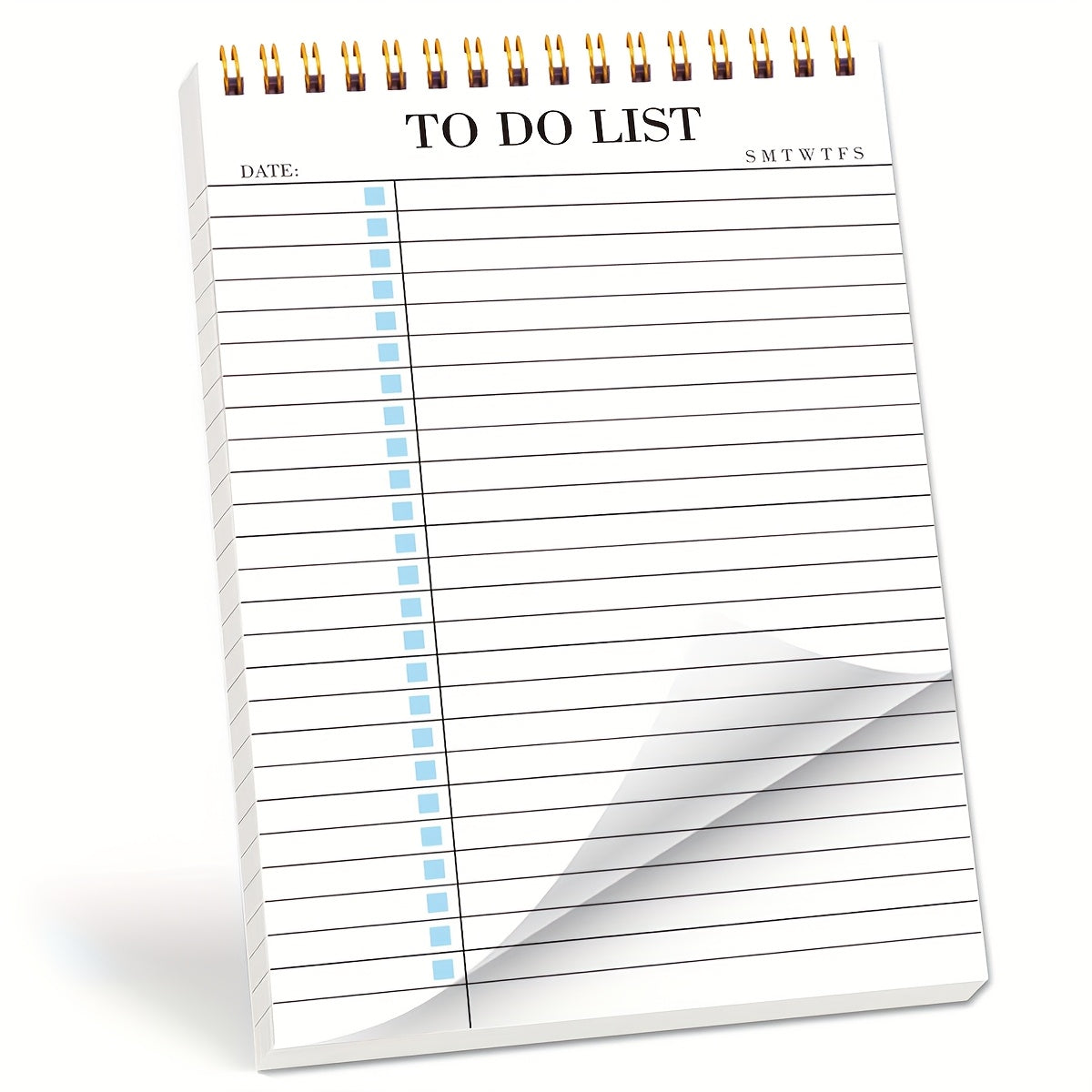 Office Supplies to Do List Notepad, Undated Daily Planner Notepad with to Do List Notebook Checklist Planner Spiral Cover Notepad for School Planner, 52 Sheets, 5.71"*8.66" A5 Size