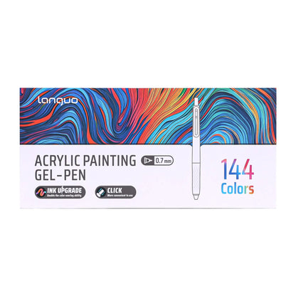 Languo 144 Color Gel Pen Set, Multi-Color Stationery for Students, Ideal for Hand Drawing and Creative Projects, Non-Disposable Writing Tools, Ink Gel Pens