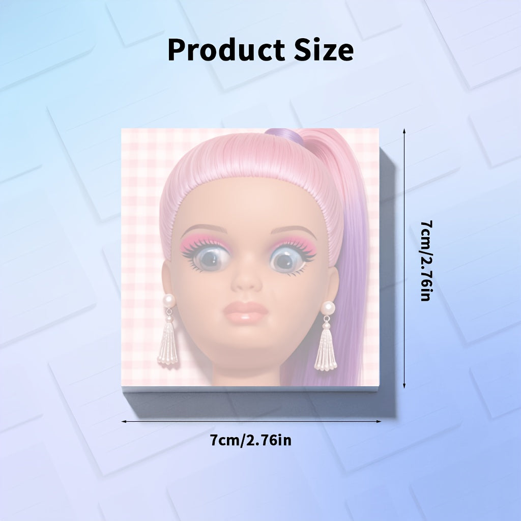 50/100 Sheets Creative Note Paper, Funny Gross Grimace Doll Notepad, Sarcastic Sticky Notes with Square Design, Perfect for Colleague Gifts, Office Humor Desktop Decoration, Workplace Grimace Message and Emotional Aesthetic Stationery